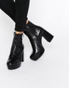 Vagabond Danila Black Heeled Lace Up Ankle Boots - Black
