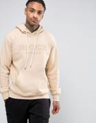Nicce London Hoodie With Applique Logo - Stone