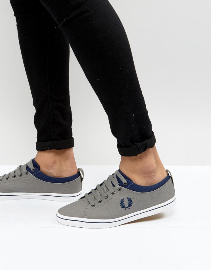 Fred Perry Hallam Twill Sneakers - Gray