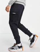 Timberland Garment Dyed Cargo Sweatpants In Black
