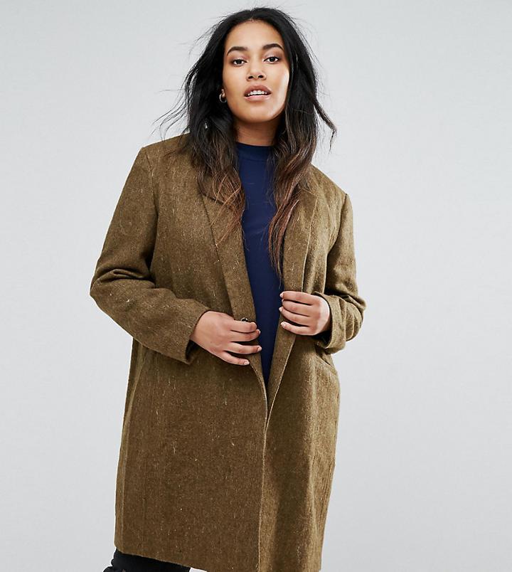 Elvi Okre Boyfriend Coat - Green