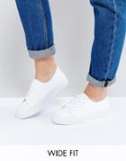 Asos Destiny Wide Fit Sneakers - White