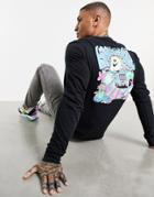 Nike Black Light Nike Daze Graphic Back Print Long Sleeve T-shirt In Black