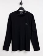 Jack & Jones Core Oversize Long Sleeve Top With Arm Pocket In Black