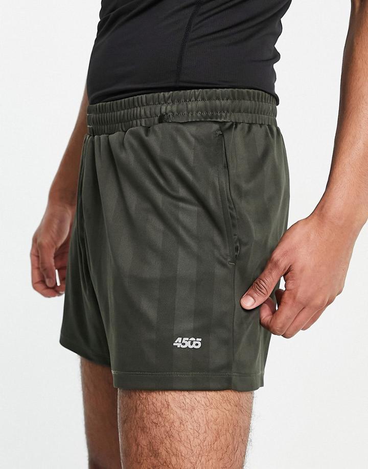 Asos 4505 Training Shorts With Retro Stripe In Gray-grey