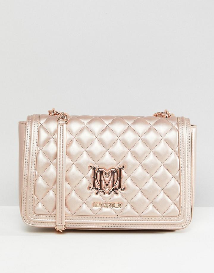 Love Moschino Quilted Shoulder Bag - Pink