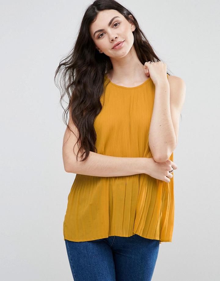 Vero Moda Fine Plise Swing Top - Yellow