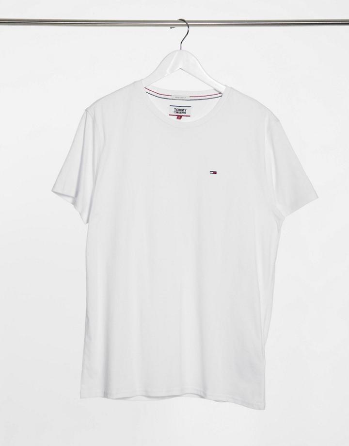 Tommy Jeans Crew Neck T-shirt In White