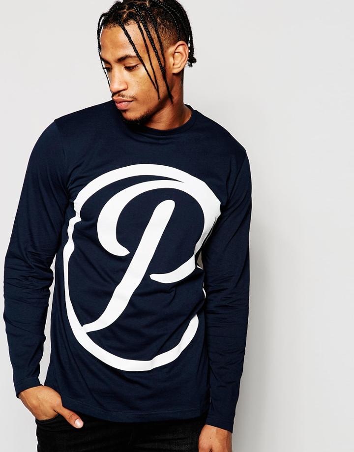 Playground Team P Big Crew Neck T-shirt - Navy