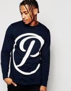 Playground Team P Big Crew Neck T-shirt - Navy