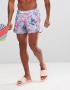 11 Degrees Swim Shorts In Floral Print - White