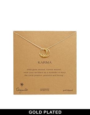 Dogeared Gold Plated Triple Karma Ring Necklace - Gold Plated