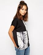 Vero Moda Mono Scuba Tunic Top - Multi