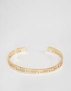 Asos Cut Out Bangle In Gold - Gold