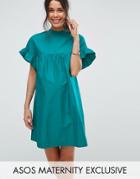 Asos Maternity Smock Dress - Green