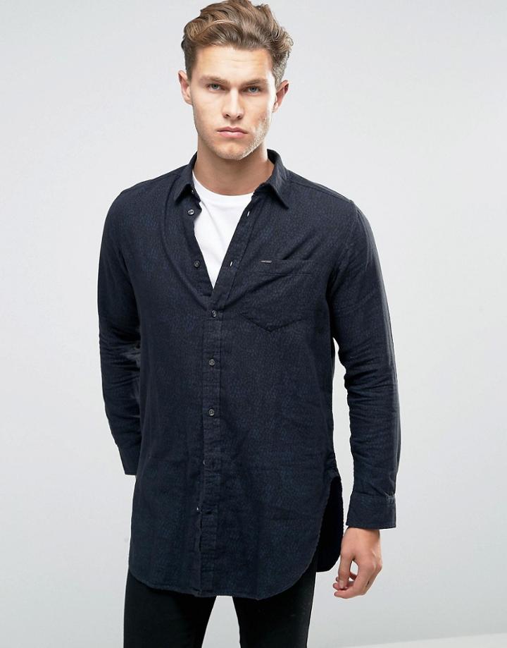 Diesel S-filty Tally Longline Shirt - Black
