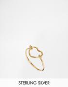 Asos Gold Plated Sterling Silver Heart Ring - Gold