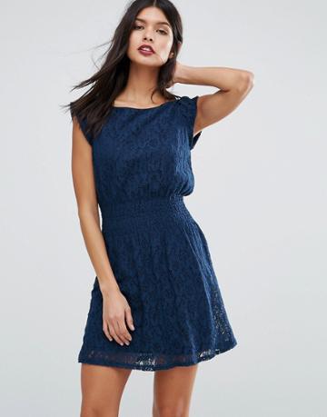 Pussycat London Lace Dress - Navy