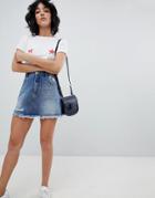 Rolla's Distressed Mini Skirt - Blue