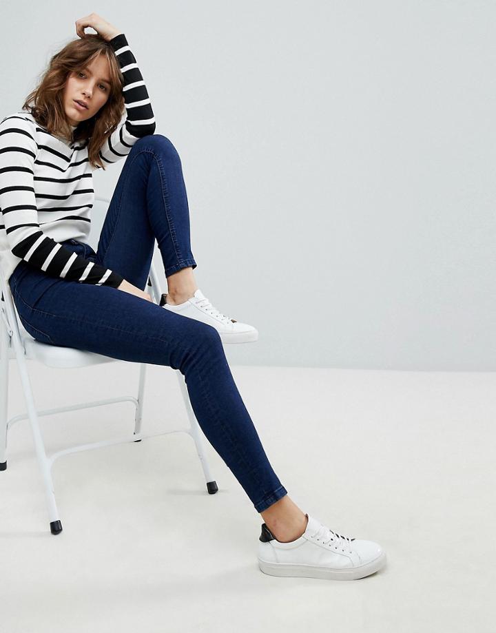 Stradivarius Super High Waist Jegging - Blue
