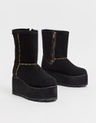 Y-r-u - Flat Plateau Boot In Black