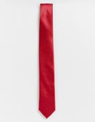 Gianni Feraud Plain Satin Tie - Red
