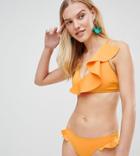 River Island Frill Asymetric Cami - Orange