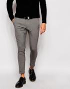 Asos Super Skinny Cropped Pants - Gray