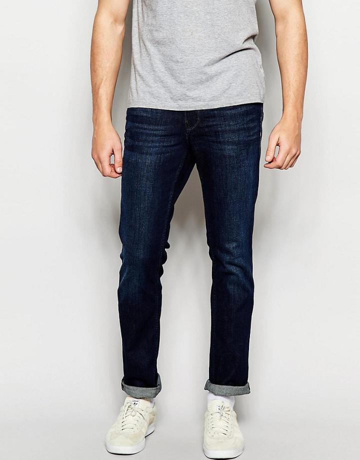 Boss Orange Jeans In Slim Fit Dark Wash - Blue