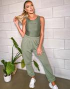 Odolls Collection Logo Sweatpants In Khaki-green