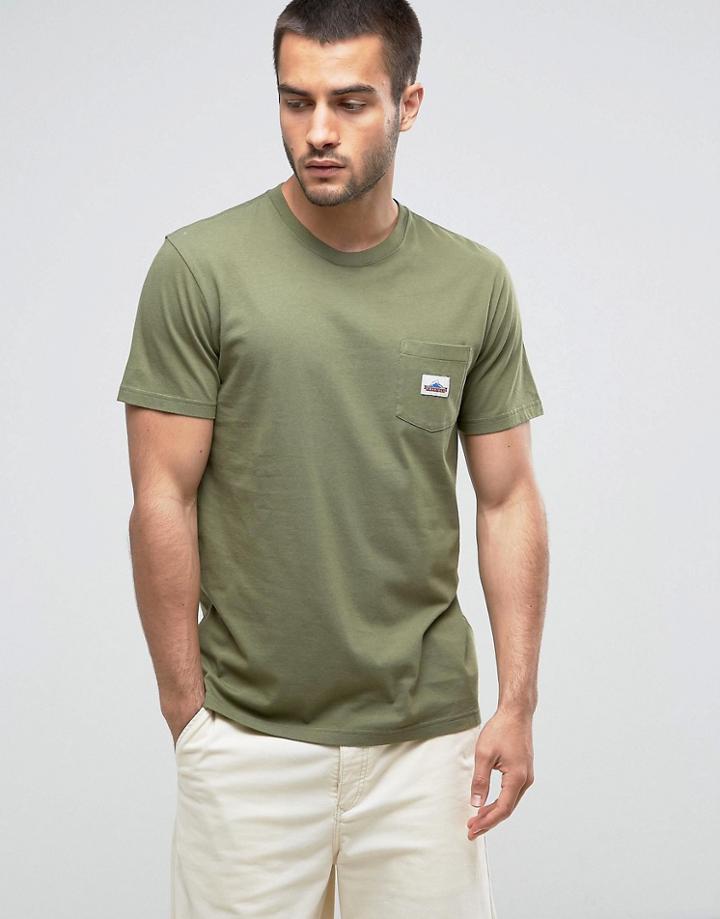 Penfield Label Pocket T-shirt Regular Fit In Olive - Green