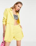 Extro & Vert Tailored Mom Shorts In Yellow