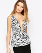 Finders Keepers The Creator Top In Leopard Print - Light Leopard