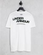 Under Armour Camo Wordmark T-shirt In White