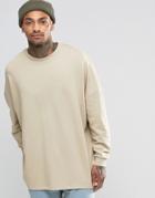 Asos Extreme Oversized Sweatshirt In Tan - Oxford Tan