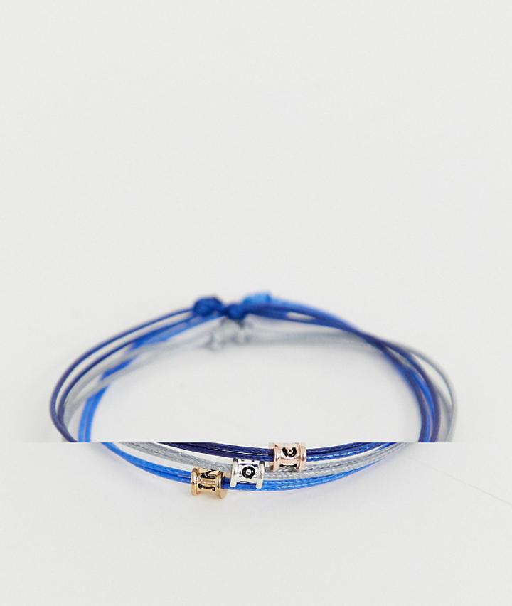 Icon Brand Blue Stacking Bracelets In 3 Pack - Blue