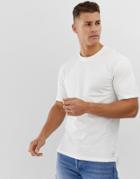 Jack & Jones Originals Longline T-shirt With Split Hem Details - White