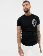 Religion Muscle Fit T-shirt With Stud Detail-black