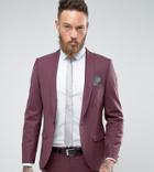 Noose & Monkey Wedding Super Skinny Suit Jacket - Red