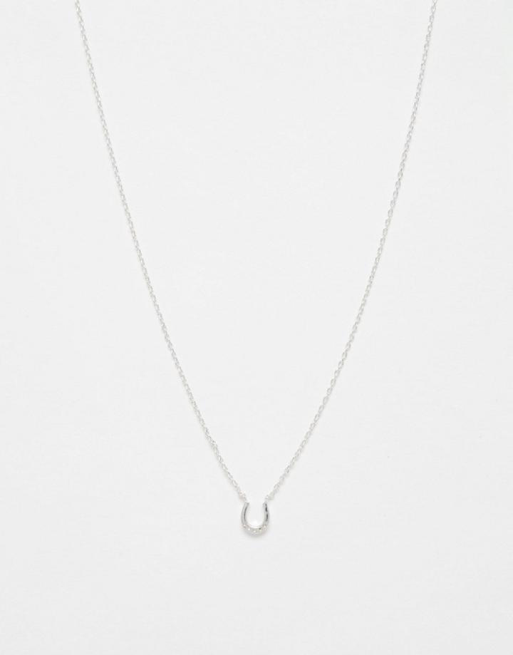 Orelia Horseshoe Necklace - Silver