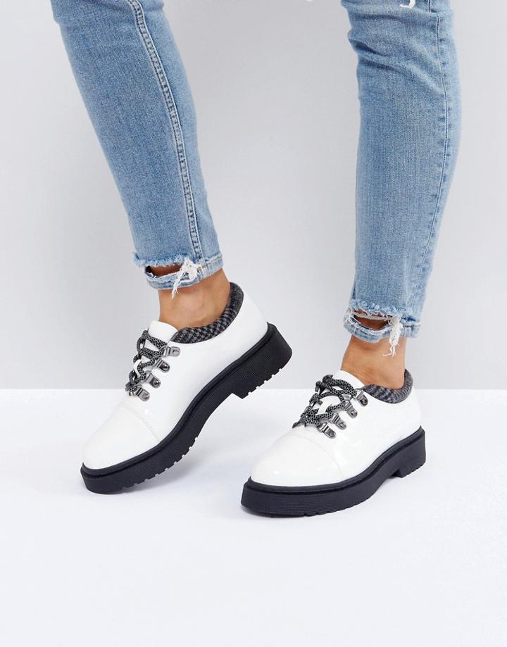 Asos Marcher Chunky Hiker Shoes - White