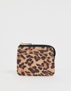 Asos Design Leopard Print Coin Ladies' Wallet-multi