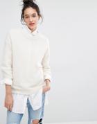 Selected Misa Textured Sweater - Cream