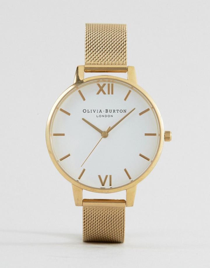 Olivia Burton Gold Mesh Watch Ob15bd84 - Gold