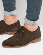 Kg By Kurt Geiger Gloucester Brogues Brown Suede - Brown