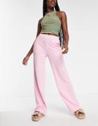 Vero Moda High Waisted Pants In Pink