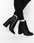 Asos Edwina Ankle Boots - Black Snake