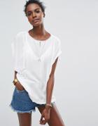 First & I Short Sleeve Top - White
