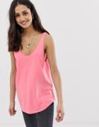 Asos Design Organic Cotton Super Oversized Tank In Washed Pink