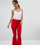 River Island Frill Flare Pants - Red
